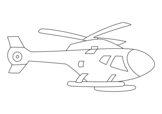 Hélicoptère 06 - Coloriages véhicule - Coloriages - 10doigts.fr
